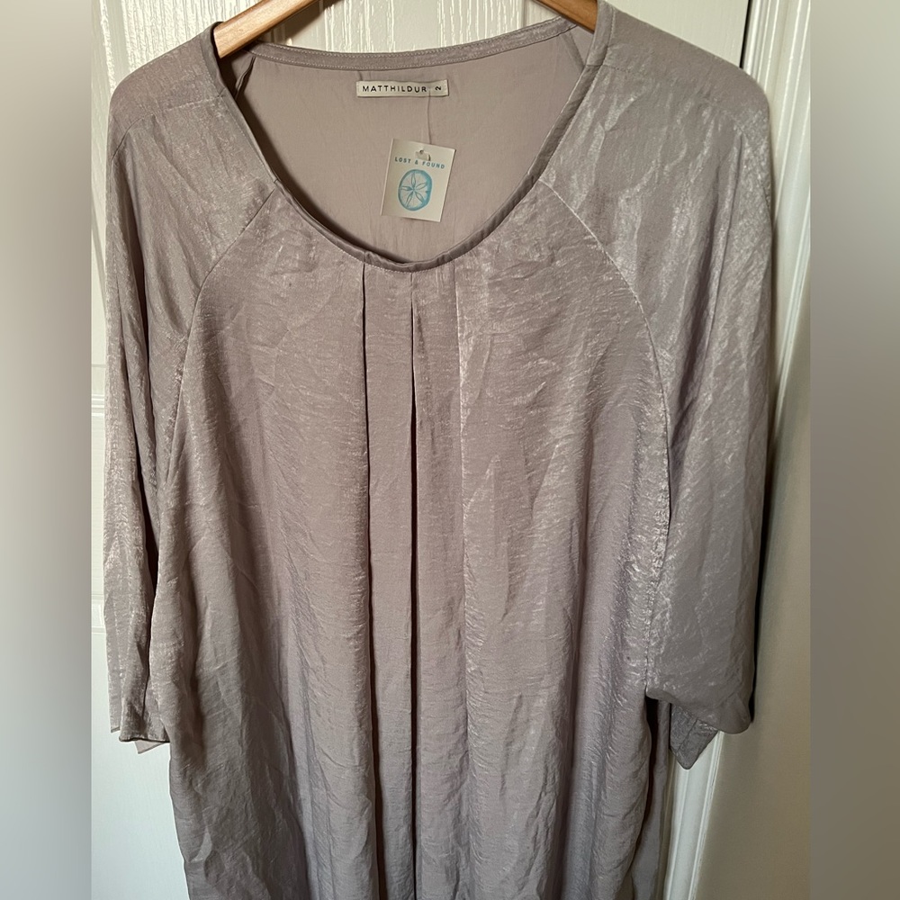 Matthildur shirt dress ✨🪩 in a warm shimmery silver - 2